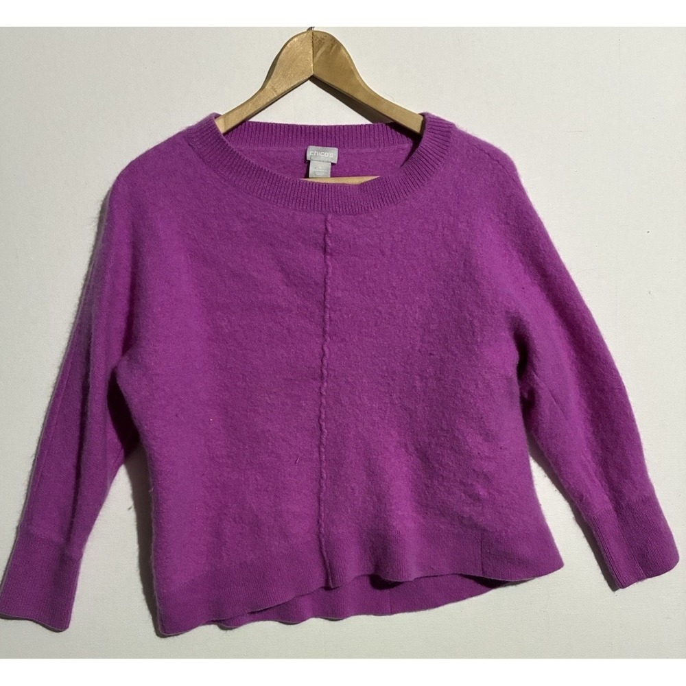 Chicos‎ Hot Pink Cashmere Sweater Womens Size 4 (2XL)